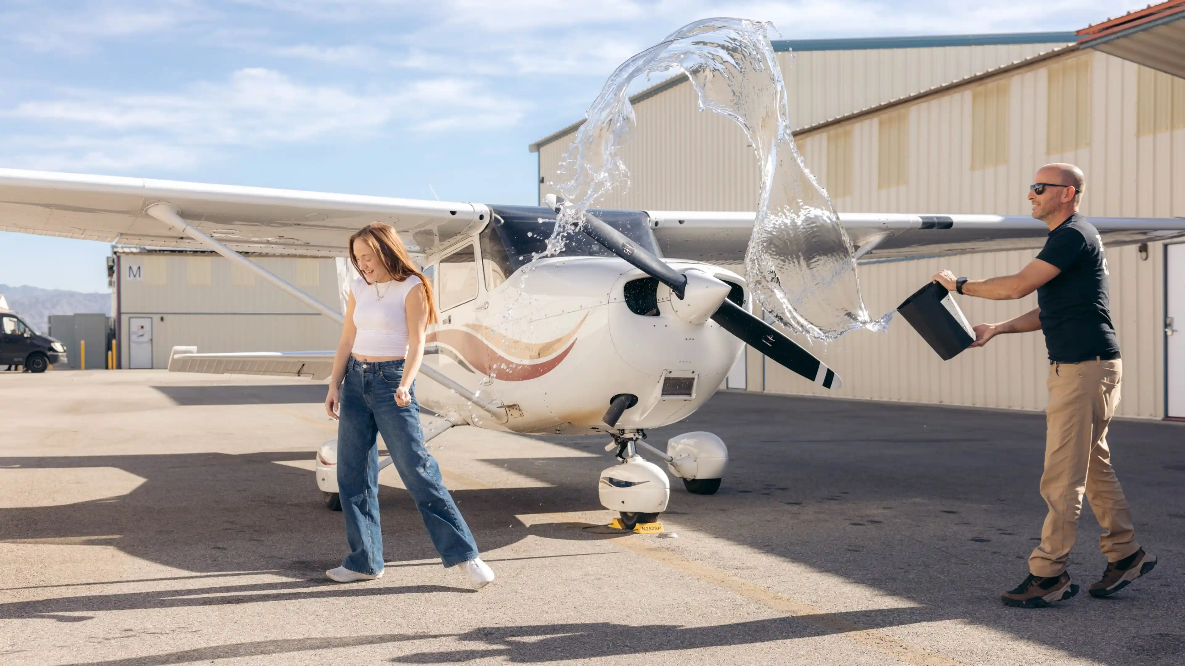 la flight academy los angeles flight school cfi and student graduation ritual