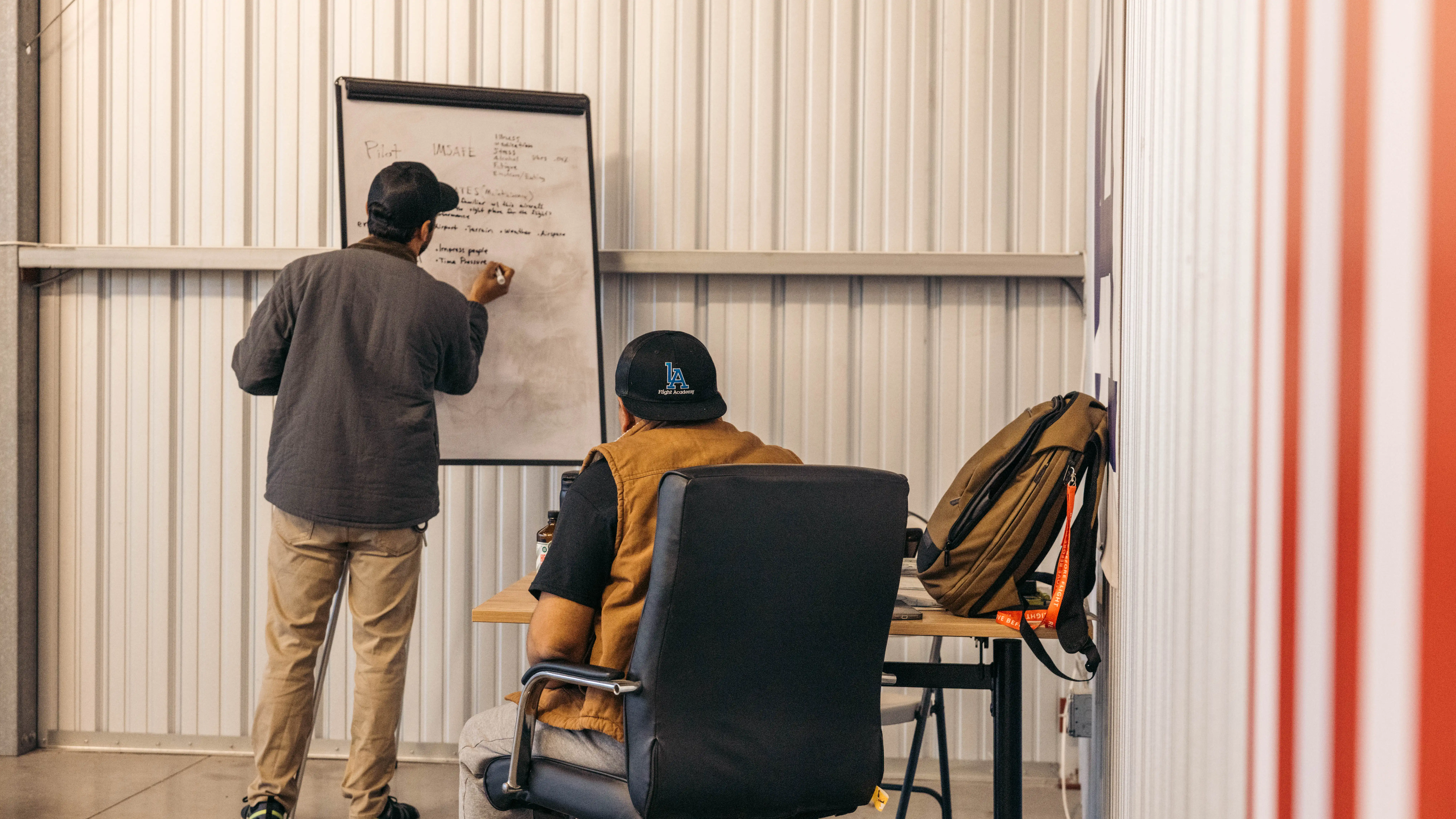 Students in a classroom at LA Flight Academy