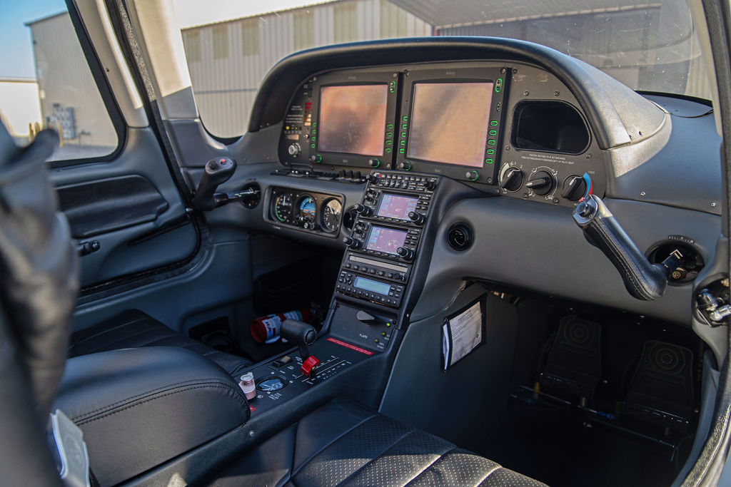 View of the digital avionics inside a Cirrus SR20 GTS at Van Nuys Airport, California